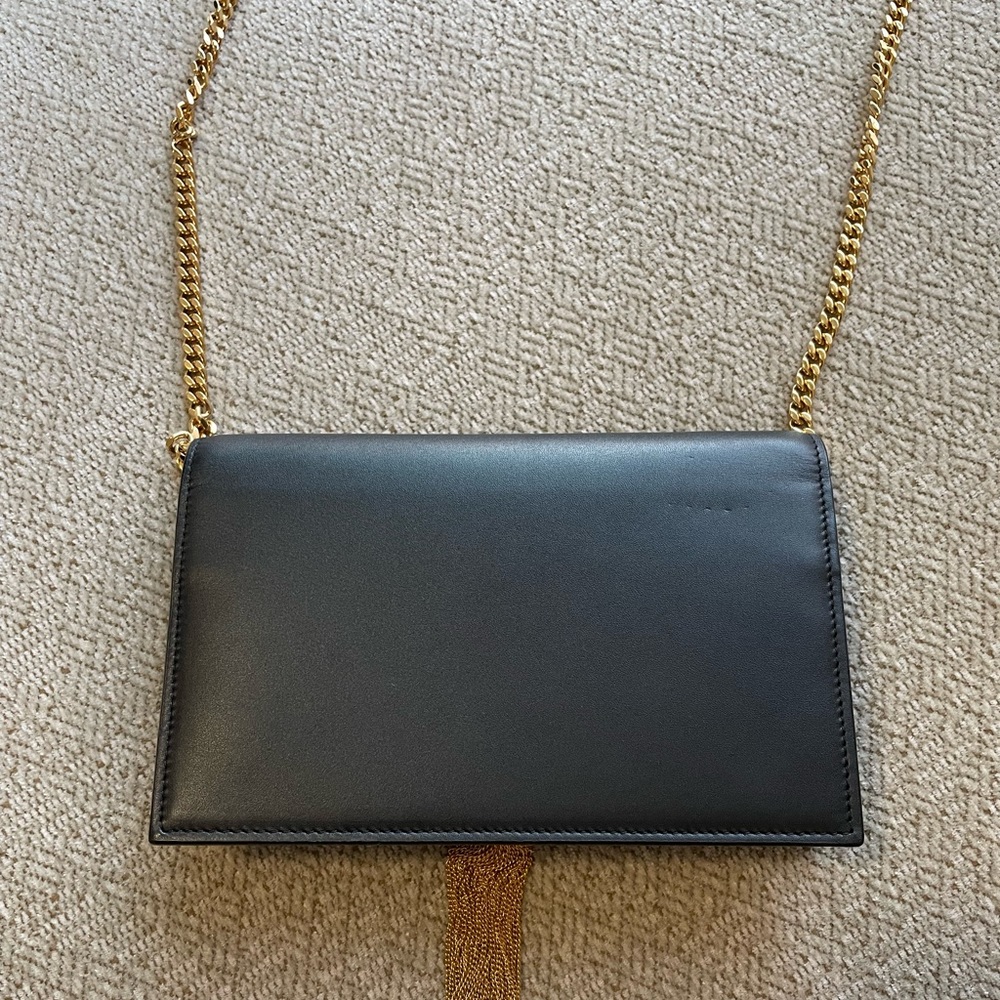 SAINT LAURENT MONOGRAM KATE CHAIN WALLET WITH TASSEL IN SMOOTH CALFSKIN - Picture 4 of 13